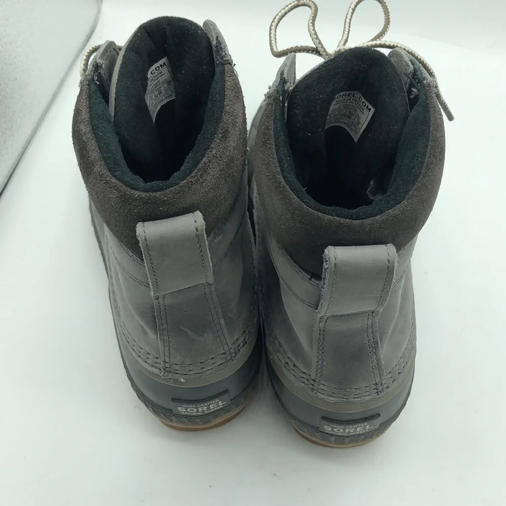 SOREL Cheyanne II Duck Boots Men’s 8 Gray Waterproof Lace Up NM2575-052